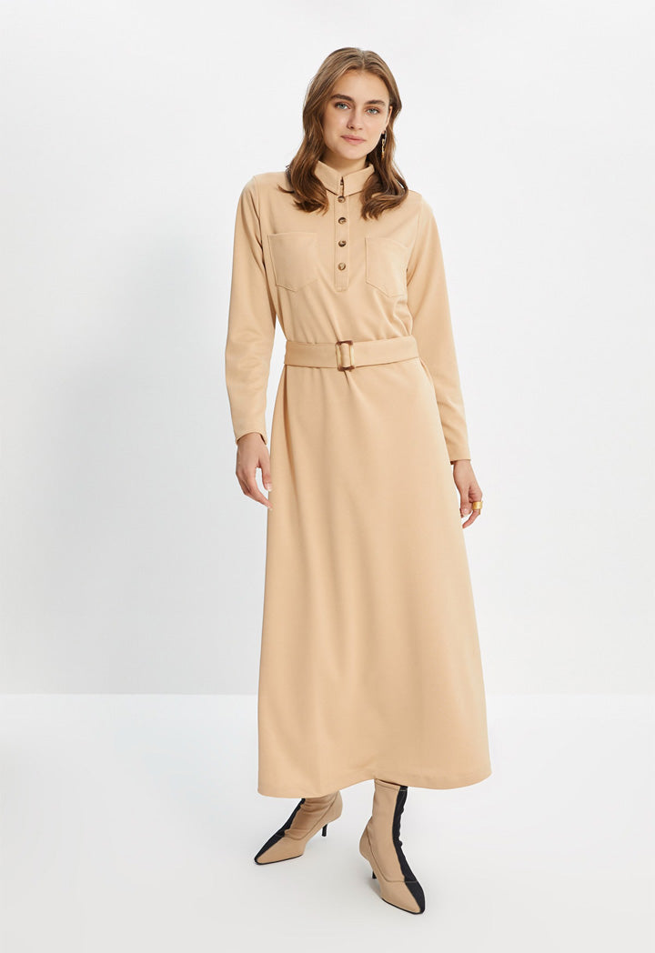 Button Detail Knitted Dress – ZAY