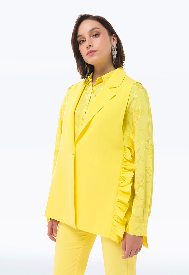 「高評価！」注目のレビュ Sleeveless Blazer With Fringed Detail – ZAY ジャケット・アウター