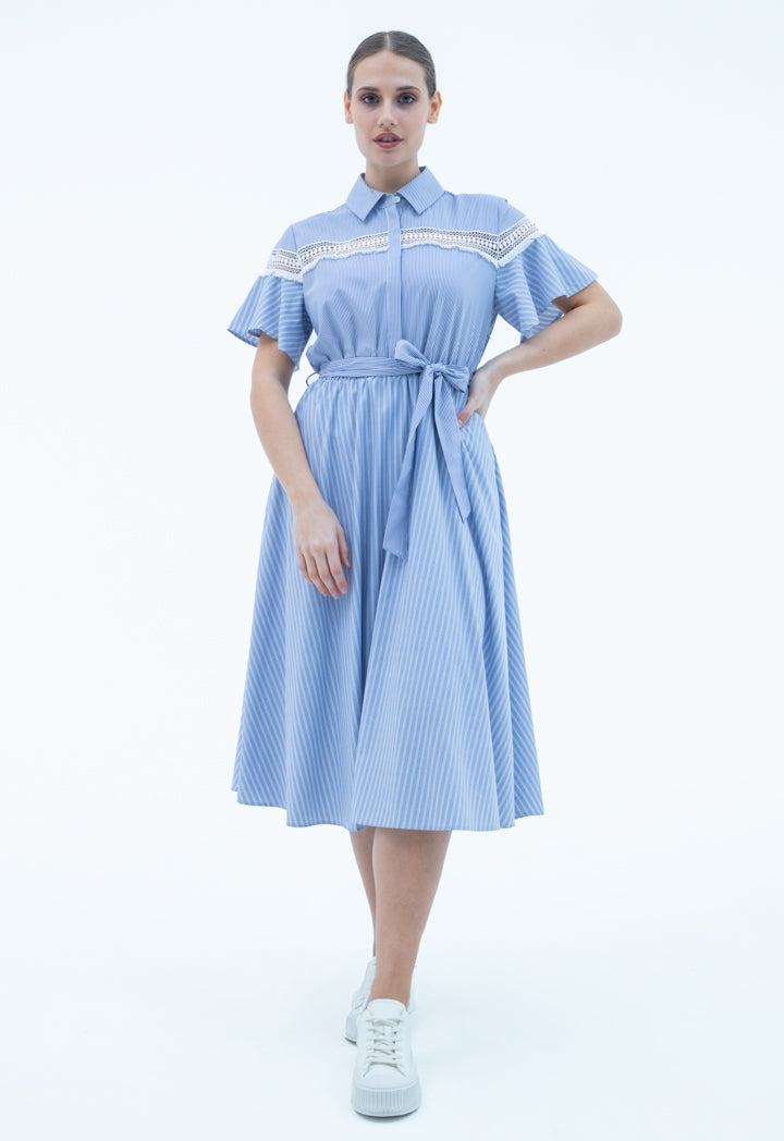 Striped Tiered Dress ZAY Striped Tiered Dress ZAY