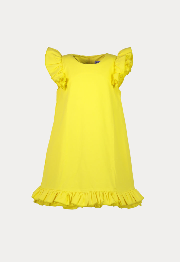 layered ruffle hem dress Candy Strapless Layered Ruffle Hem Dress White main image 0