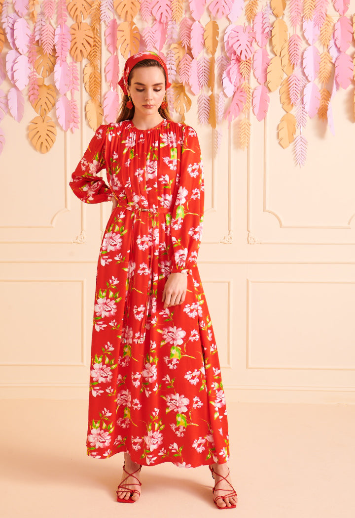 Long Flared Classic Maxi Dress