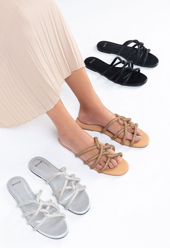 Moondust Crystal Slide Sandals