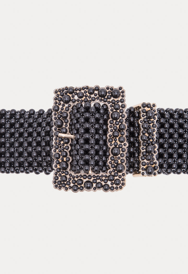 Pearl Statement Belt With Buckle