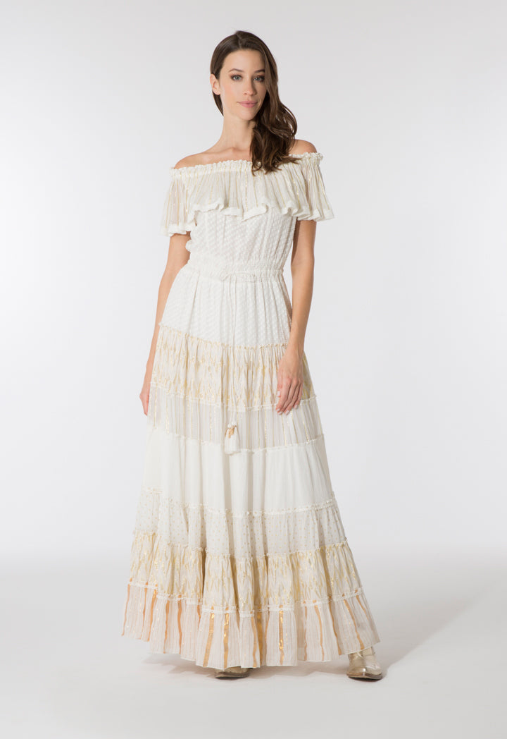 peasant off the shoulder dress Peasant Off Shoulder Dress – ZAY