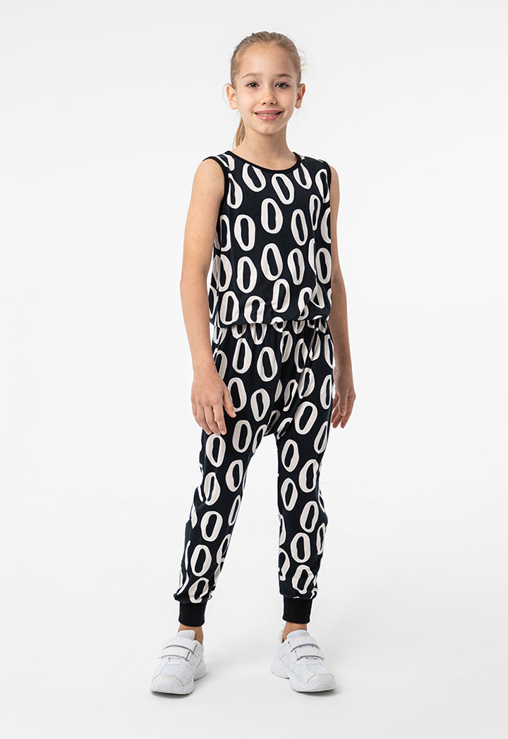 All Over Printed Sleeveless Jumpsuit