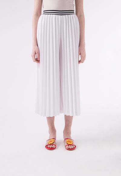 Stripe Elasticated Waistband Pleated Pants