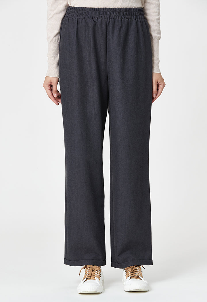 All Round Elastic Waist Charcoal Trouser