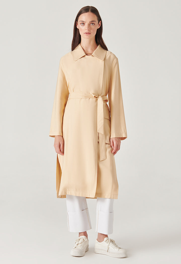 Solid Lightweight Side Slits Coat ZAY Solid Lightweight Side Slits Coat ZAY