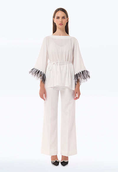 Feather Fringed Top