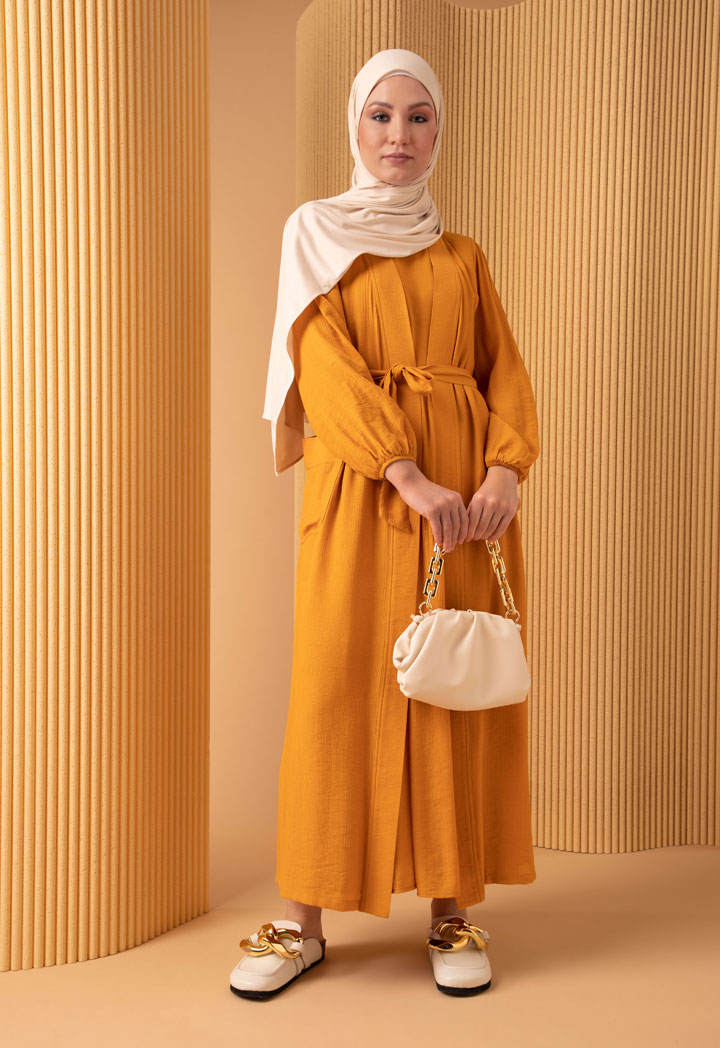Single Solid Sleeveless Abaya