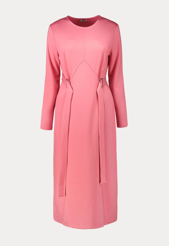 Dual Buckle Long Dress