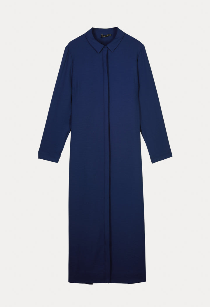 Solid Maxi Shirt Dress
