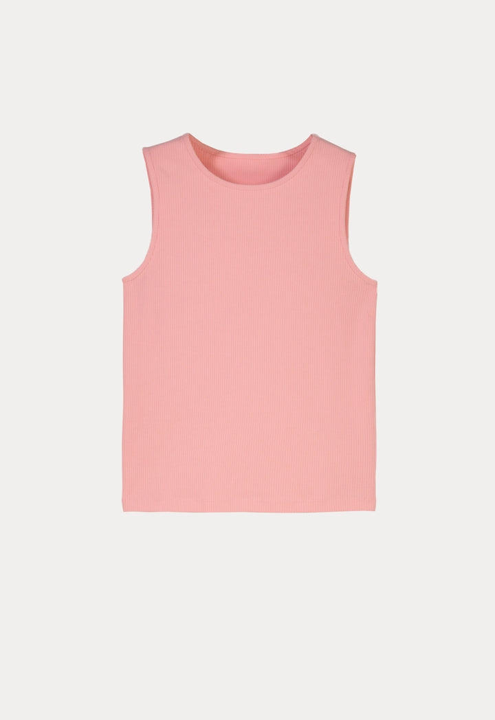 Ribbed Tank Top with Scoop Neck
