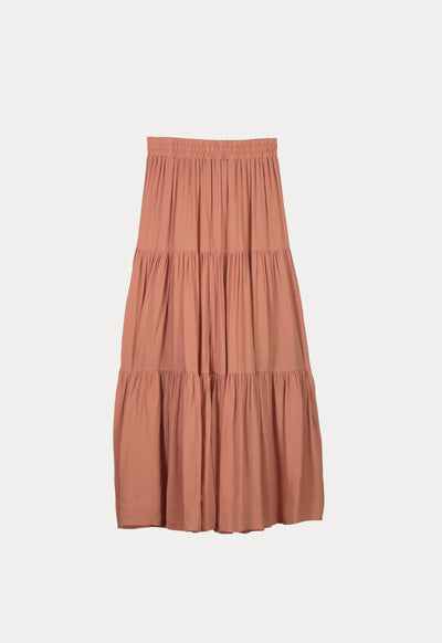 Solid Tiered Skirt