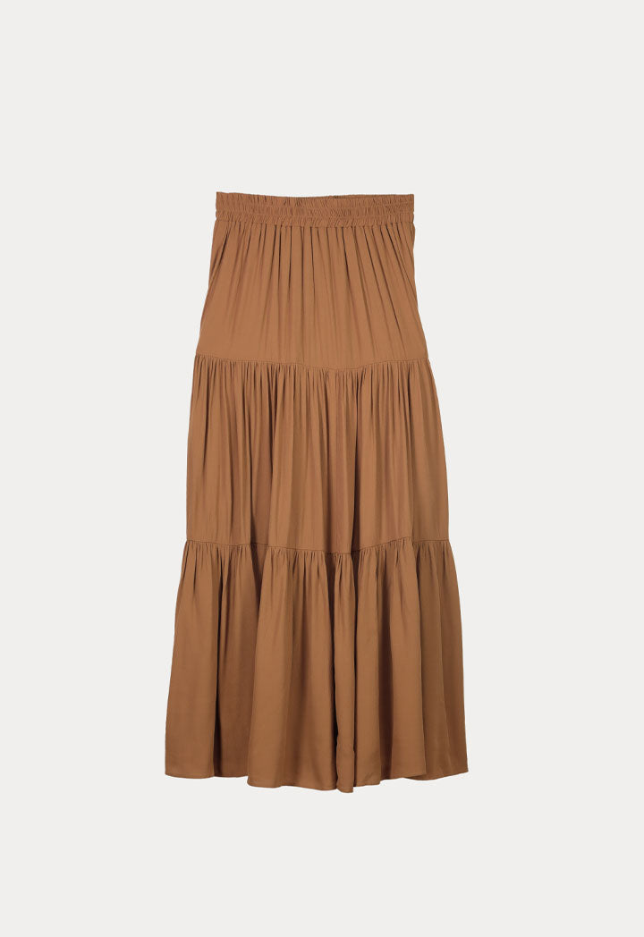 Solid Tiered Skirt