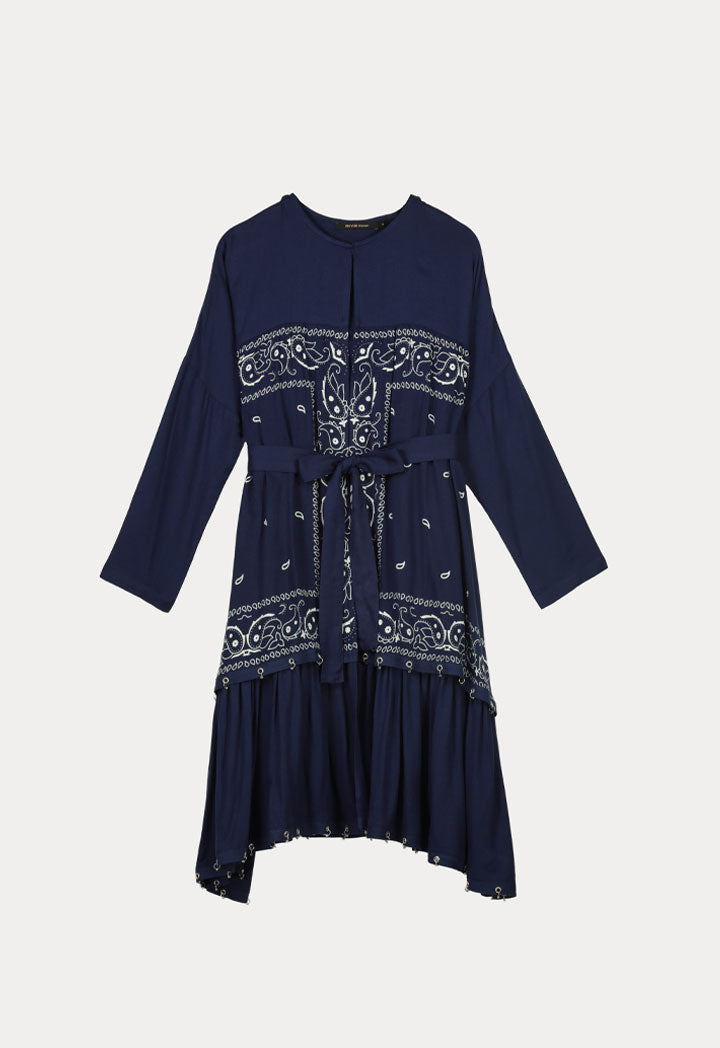Allover Printed High Low Outerwear – ZAY