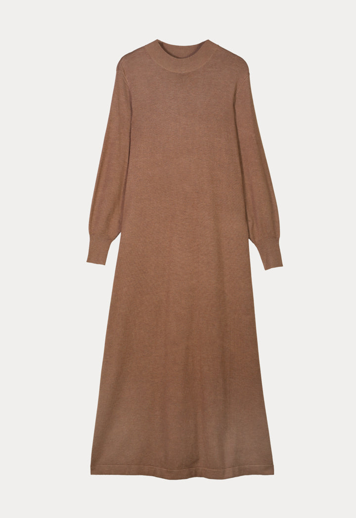 Solid Knitted Maxi Winter Dress – ZAY Solid Knitted Maxi Winter Dress – ZAY