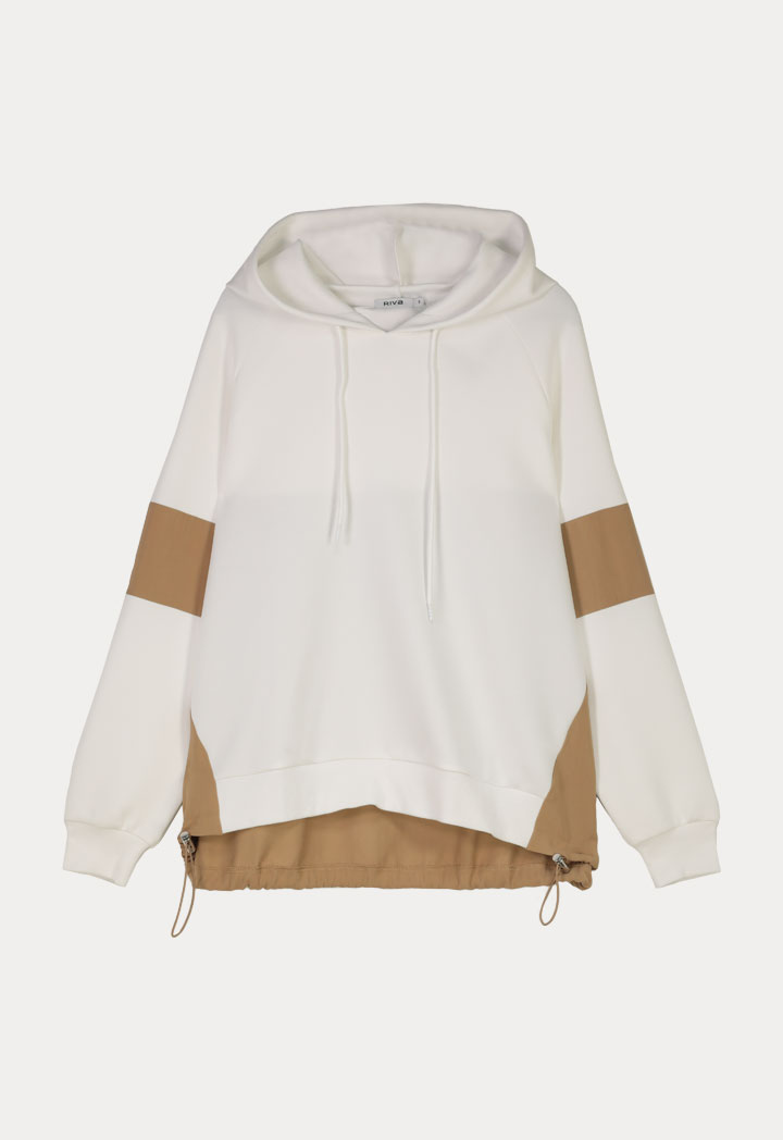 Contrast Color Block Jersey Blouse
