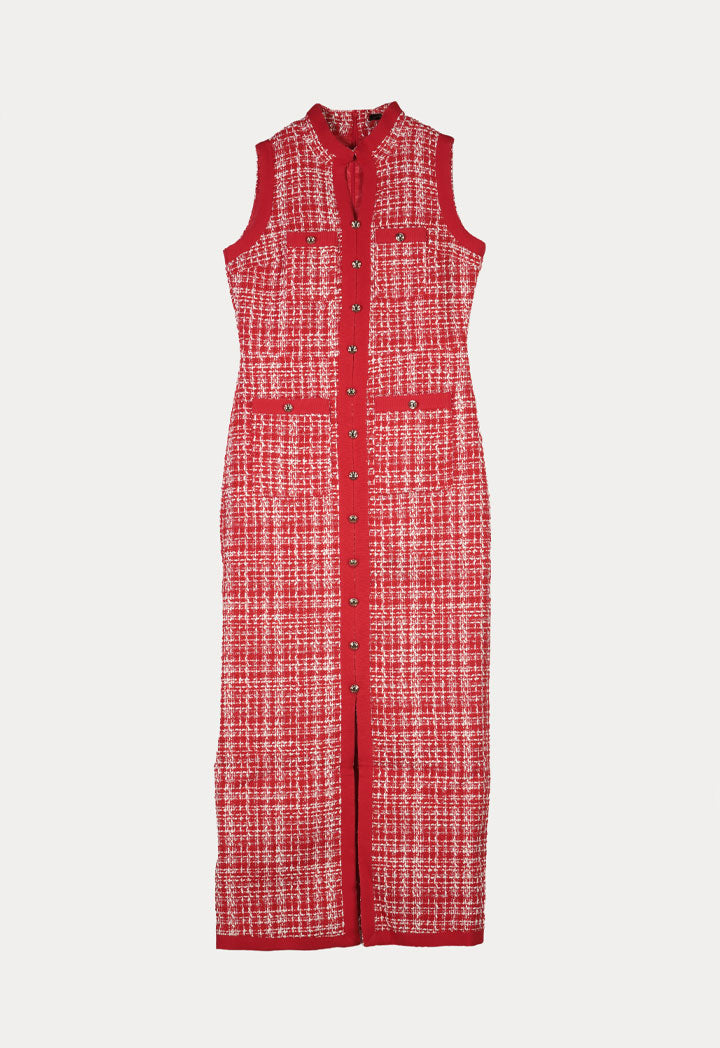 Lurex Tweed Long Dress
