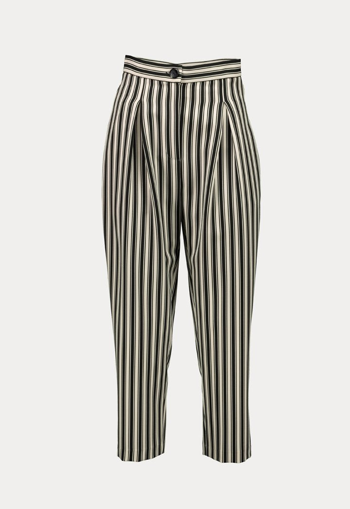 Striped Inverted Pleats Trouser