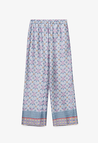 Tile Pattern Printed Trousers