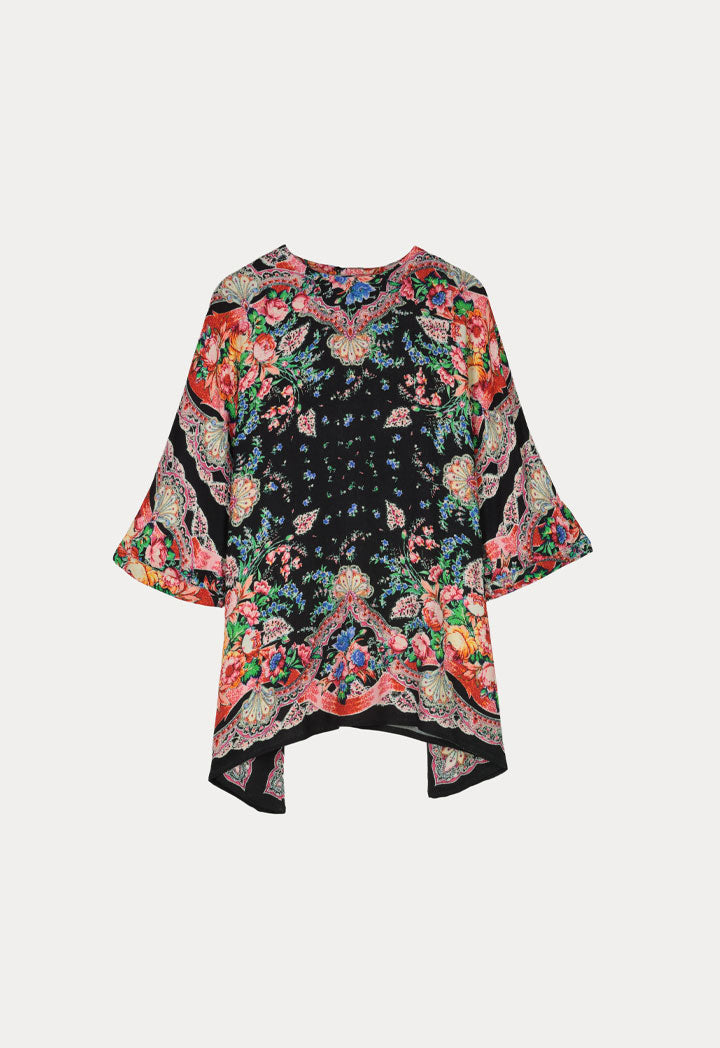 Printed Kimono Blouse