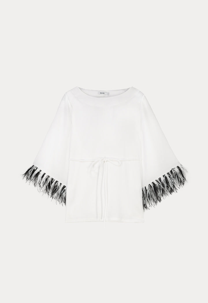 Feather Fringed Top