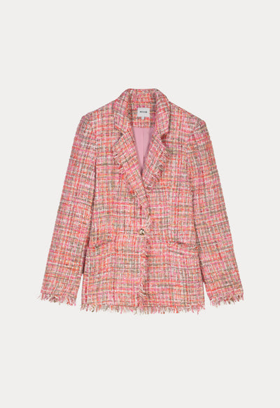 Tweed Blazer With Front Pockets