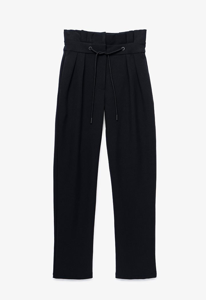 Solid Ankle Length pants with drawstrings