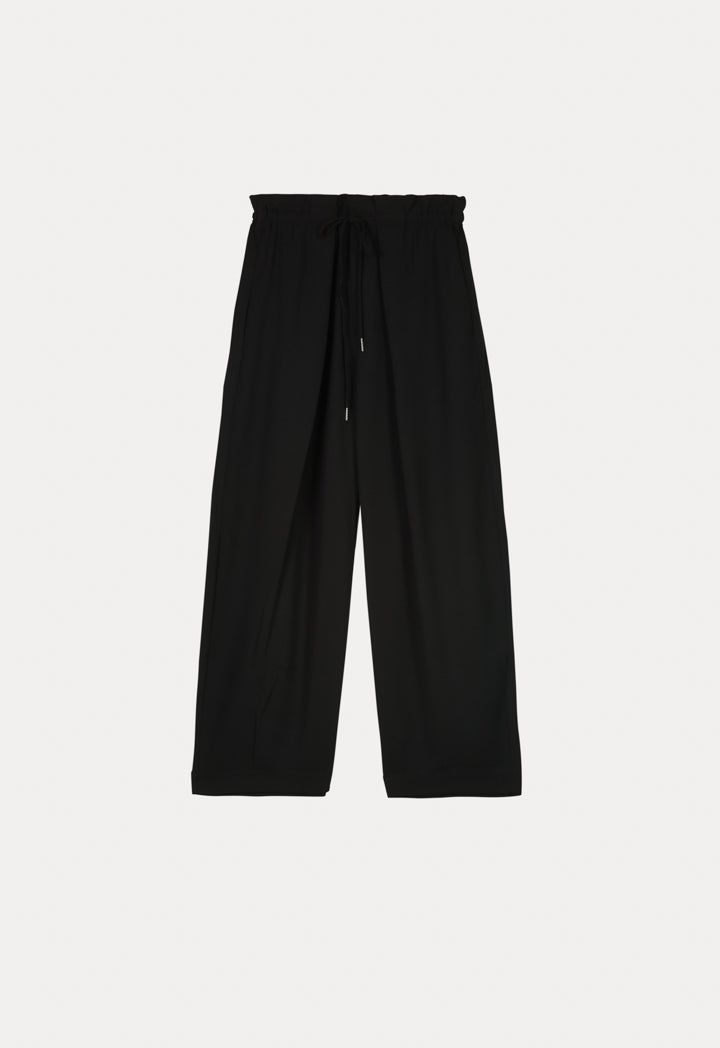 Crepe Culotte With Waist Drawstring