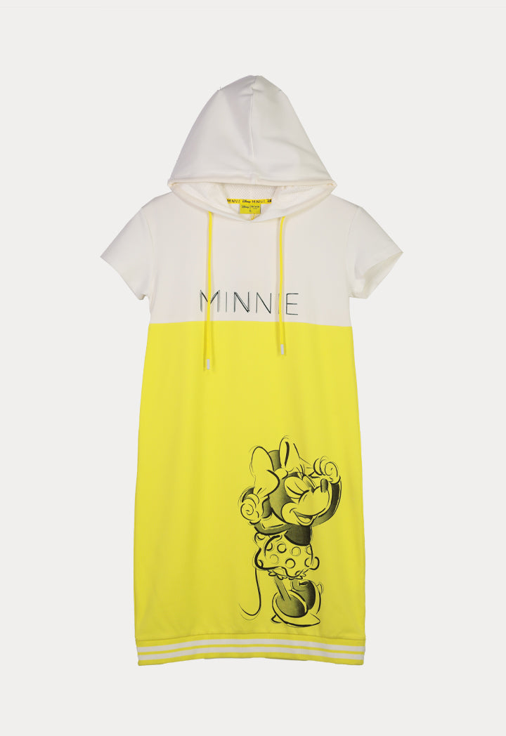 Minnie Mouse Hoodie Ribbed Hem Dress
