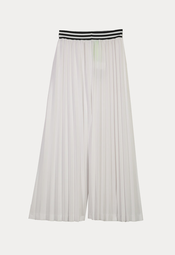 Stripe Elasticated Waistband Pleated Pants