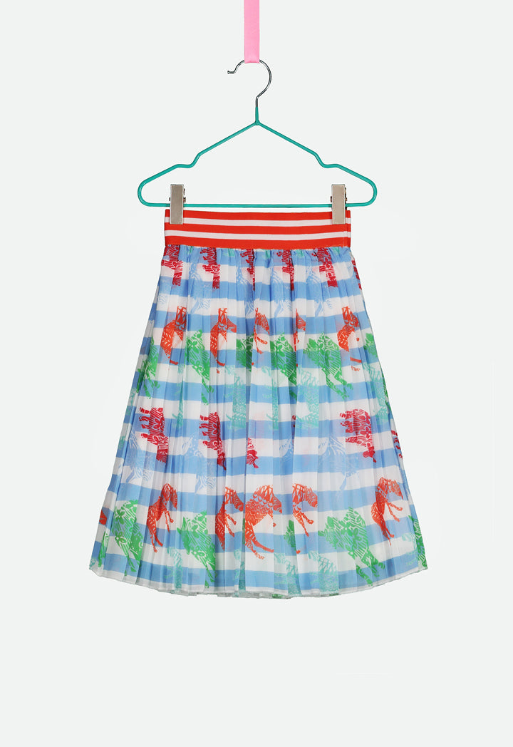 Printed Pleated Skirt