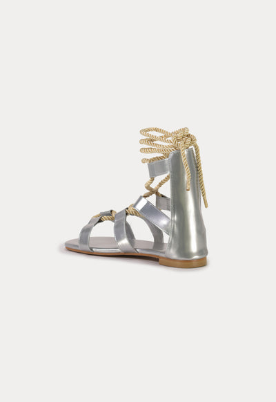 Rope Lace Up Gladiator Flat Sandals