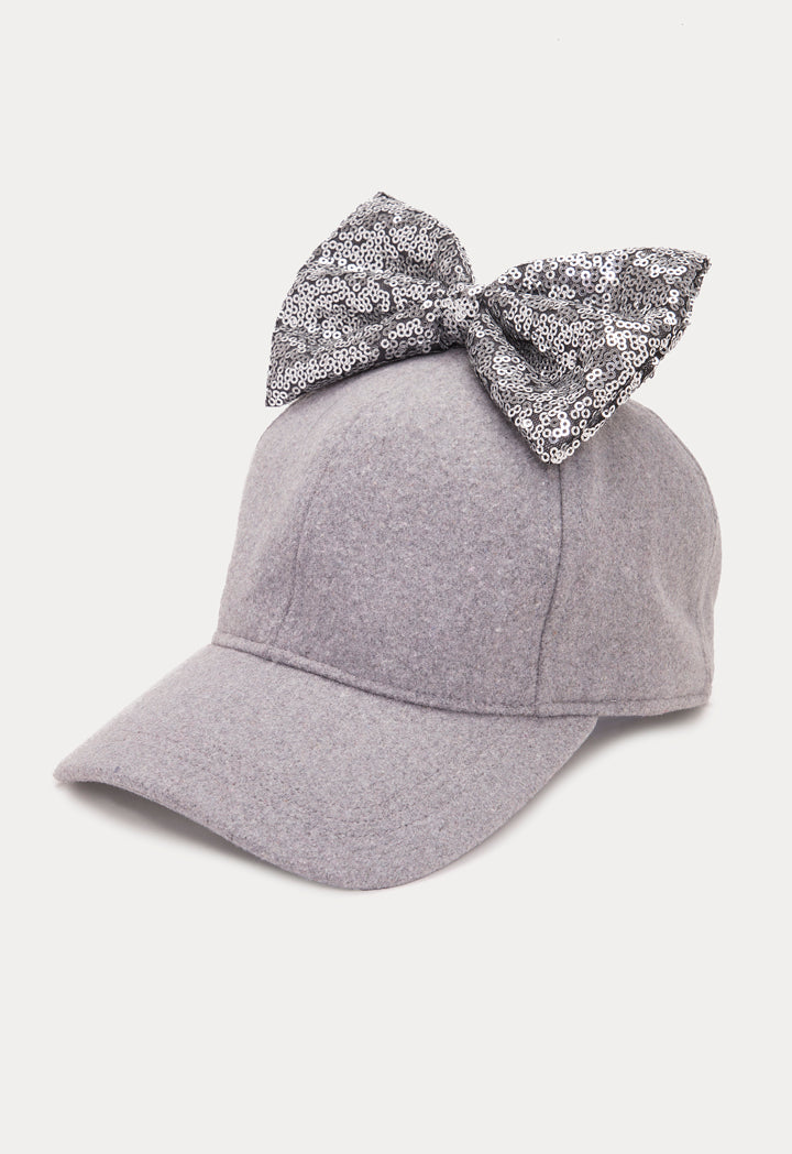 Sequins Bow Girls Cap