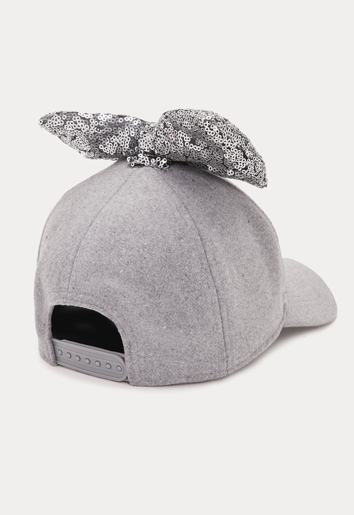 Sequins Bow Girls Cap