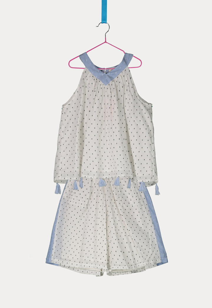 Dobby Overlay Dress Set