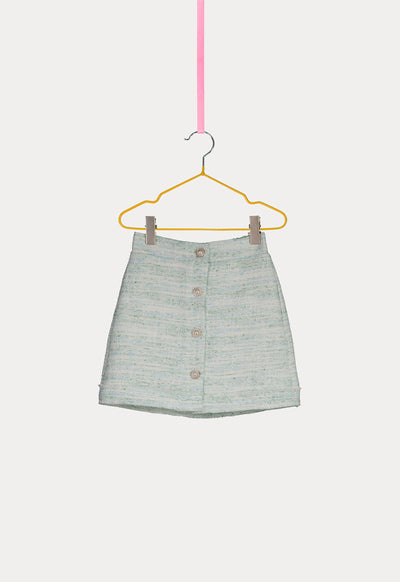 Blouse And Skirt Tweed Set