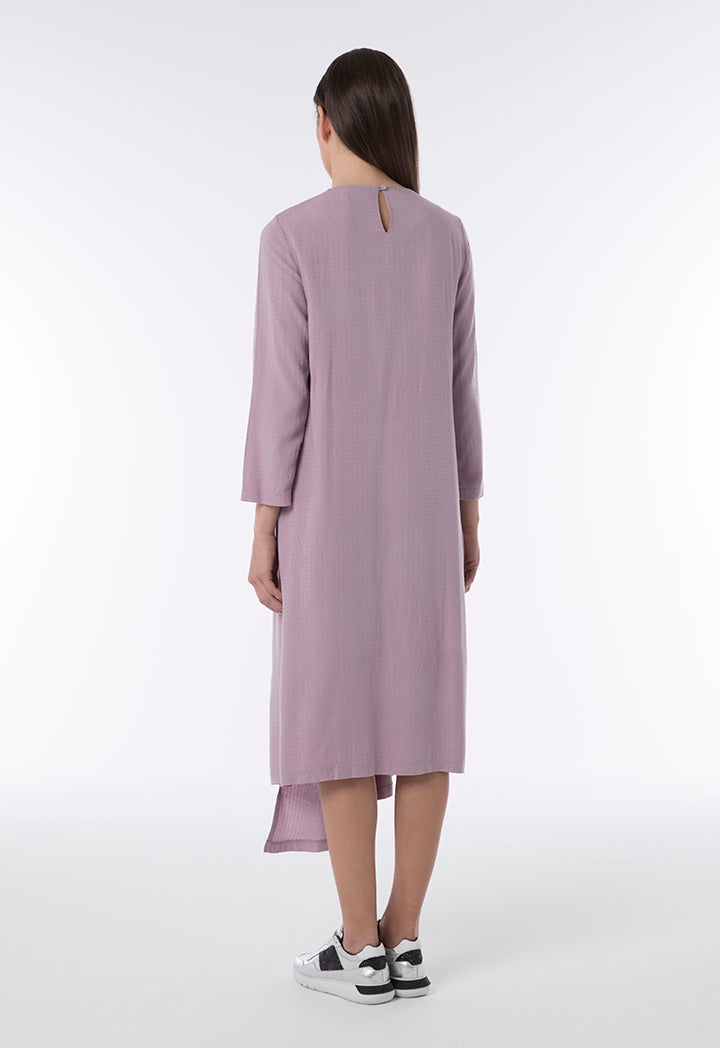 Asymmetric Textured Fabric Dress - Fresqa