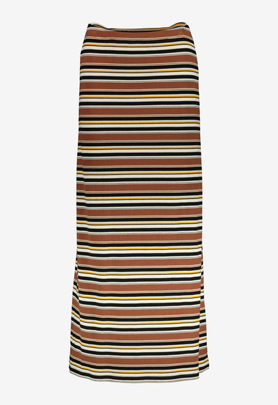 Ribbed Stripes A-Line Skirt