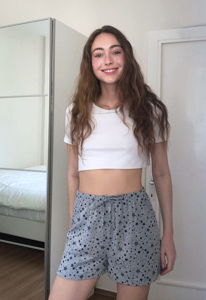 Set Of Printed And Plain Shorts