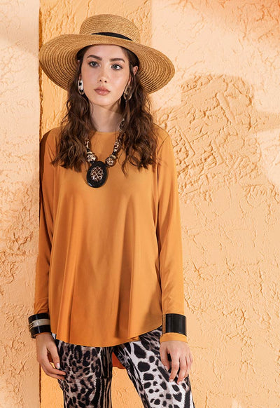 High Low Long Sleeve Blouse