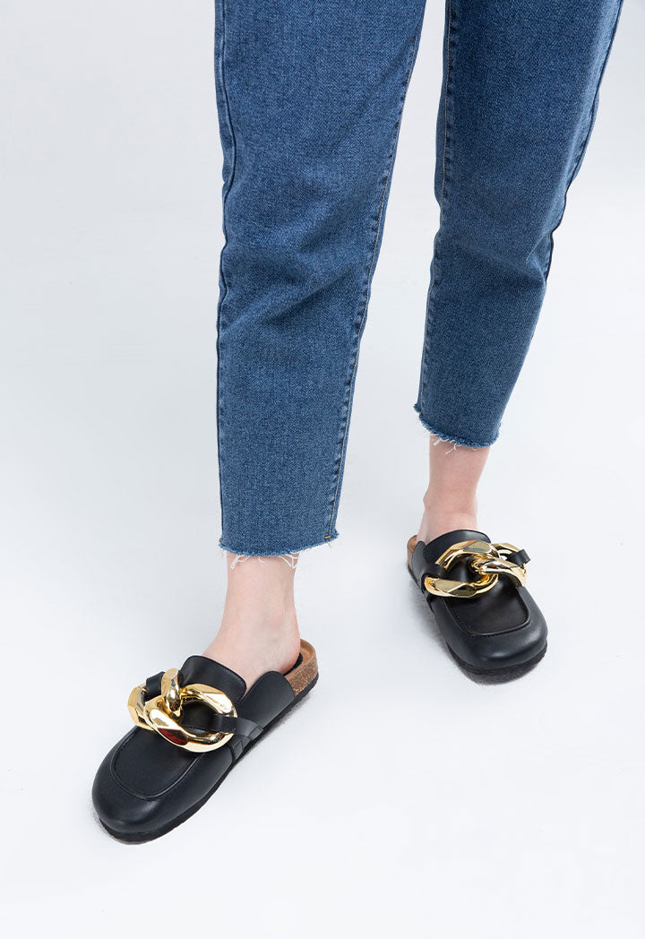 Slip On Mules In Acrylic Strap
