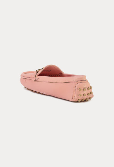 Solid Pebble Sole Loafer Shoes