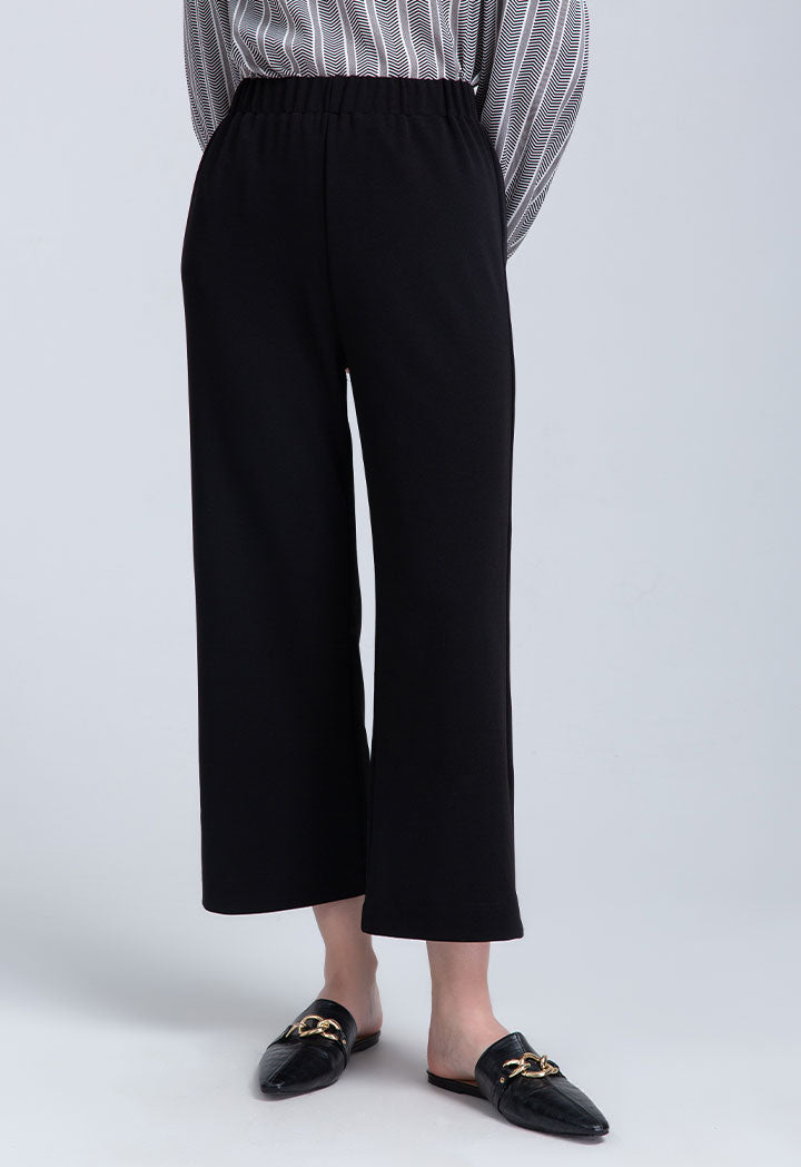Cropped Solid Palazzo