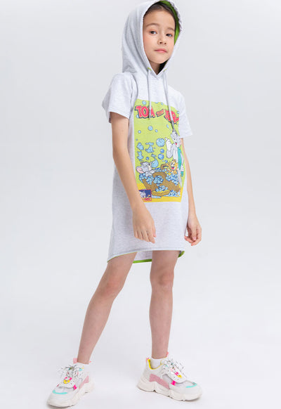 Tom And Jerry Hoodie High Low Dress