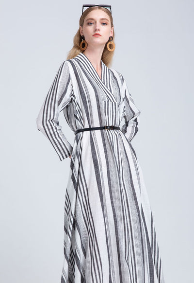 Thick Stripe Long Maxi Dress