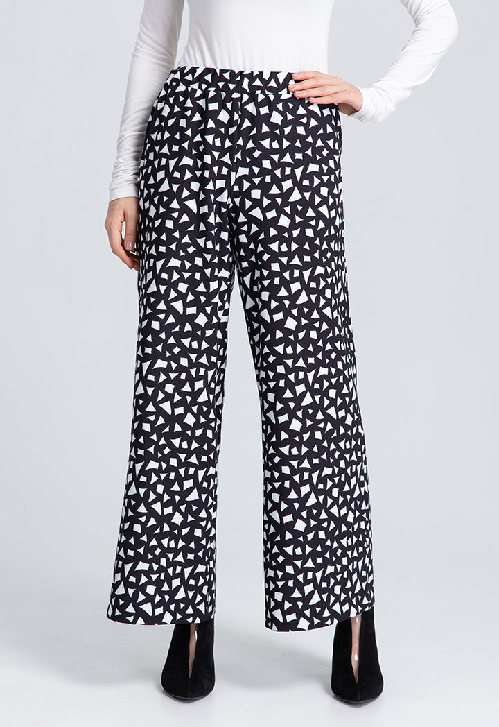 Two Color Mix Print Trouser