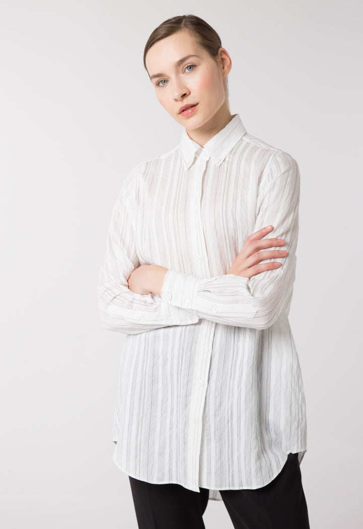 Striped White Shirt - Fresqa