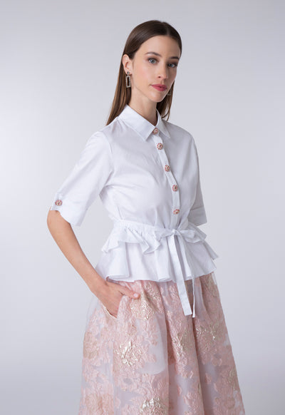 Blush Jacquard Skirt